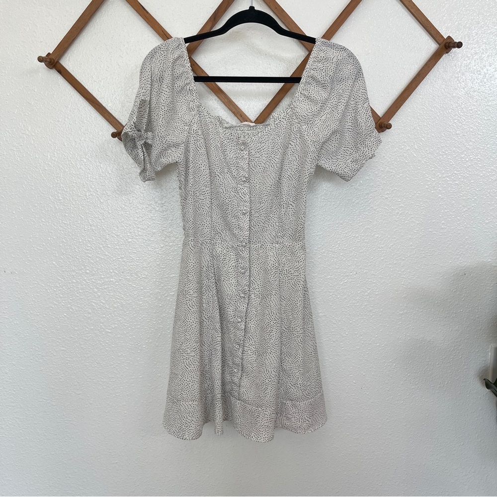 Sienna Sky White Polka Dot Mini Dress